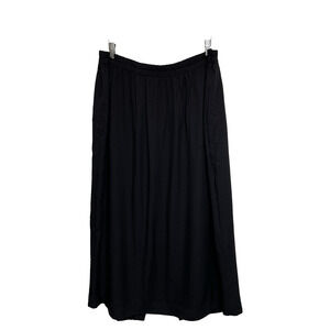 Anthony Mark Hankins Black Skirt With Back Slit And Button Accents- SZ 24W